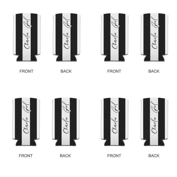 Custom Design - Can Cooler - Tall 12oz - Set of 4 - Front & Back
