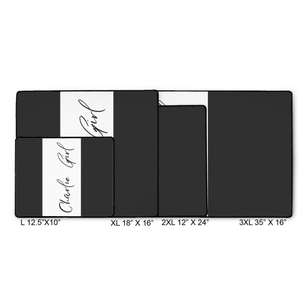 Custom Design - Gaming Mats - Size Chart
