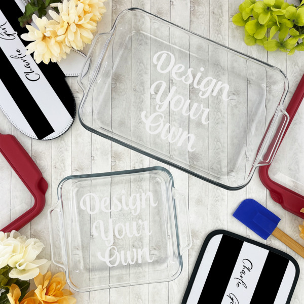 Custom Design - Glass Baking Dish Set - Lifestyle