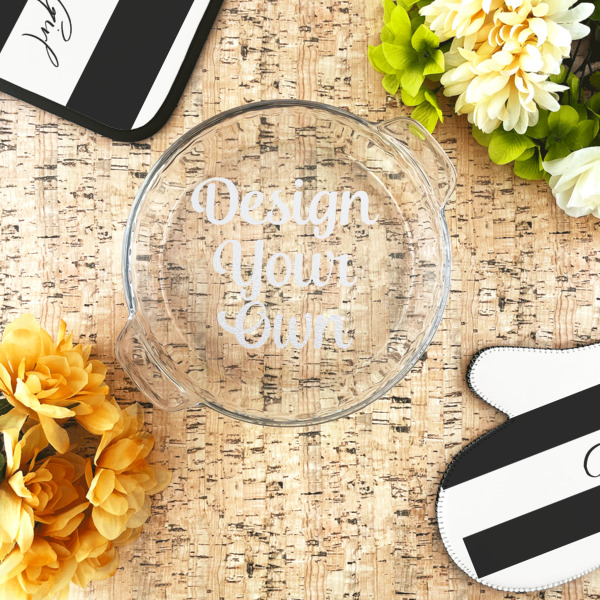 Custom Design - Glass Pie Dish - LIFESTYLE