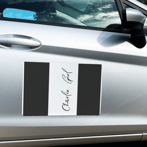 Custom Design - Large Rectangle Car Magnets- In Context