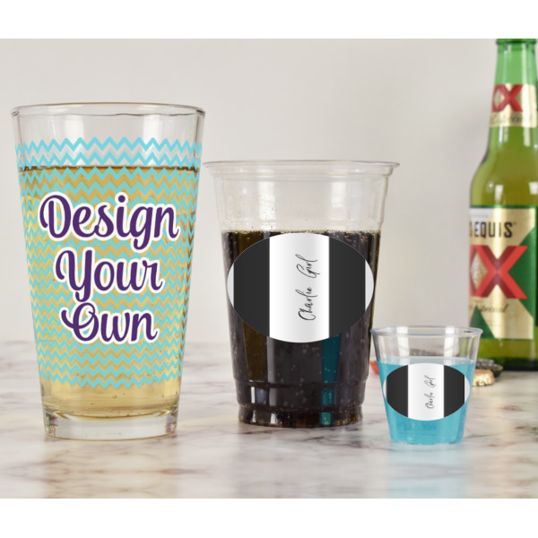 Custom Design - Pint Glass - Full Fill w Transparency - In Context