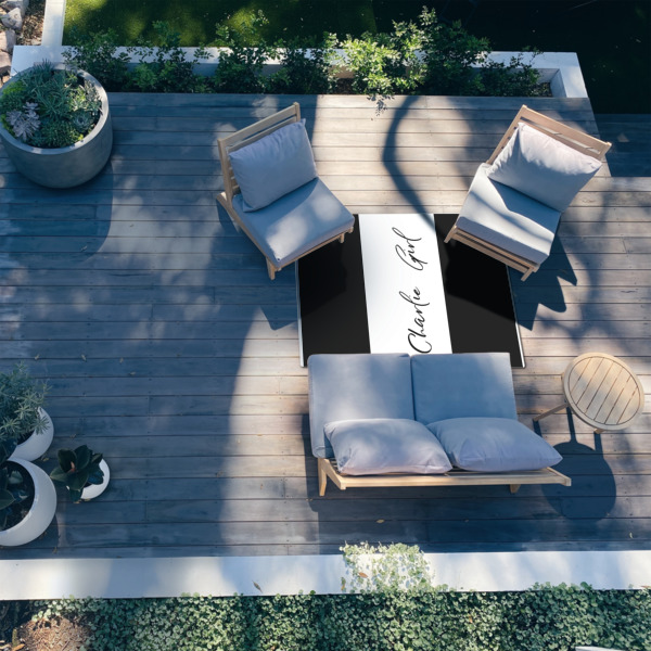 Custom Design - 4'x6' Patio Rug - In context