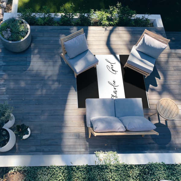 Custom Design - 5'x7' Patio Rug - In context