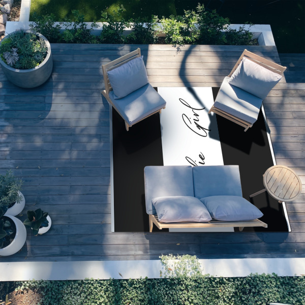 Custom Design - 8'x10' Patio Rug - In context