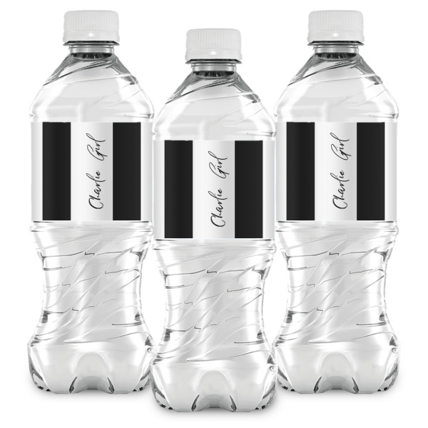 Custom Design - Water Bottle Labels - Front View