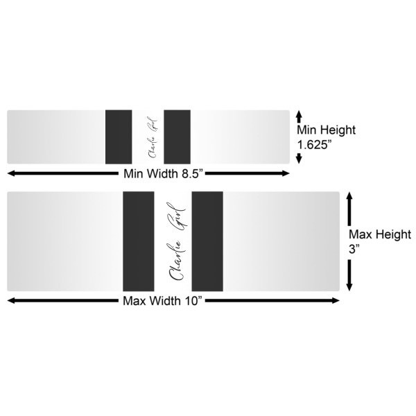 Custom Design - Water Bottle Labels w/ Dimensions