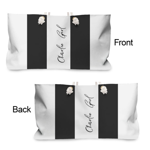 Custom Design - Large Rope Tote - From & Back View