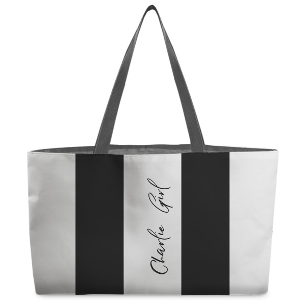 Custom Design Your Own Beach Totes Bag - w/ Black Handles