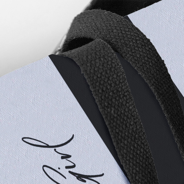 Custom Design - Closeup of Tote w/Black Handles