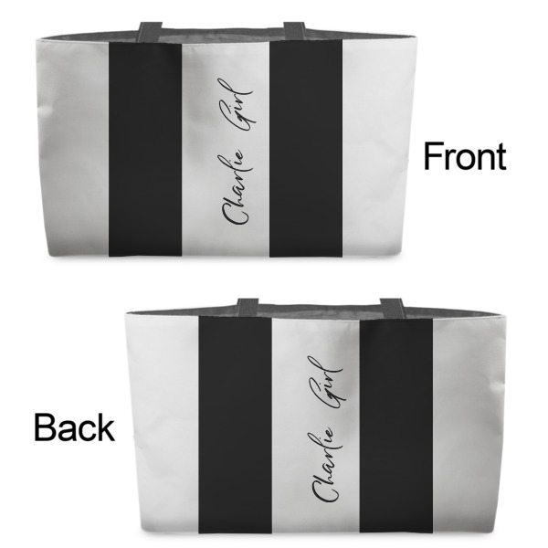 Custom Design - Tote w/Black Handles - Front & Back Views