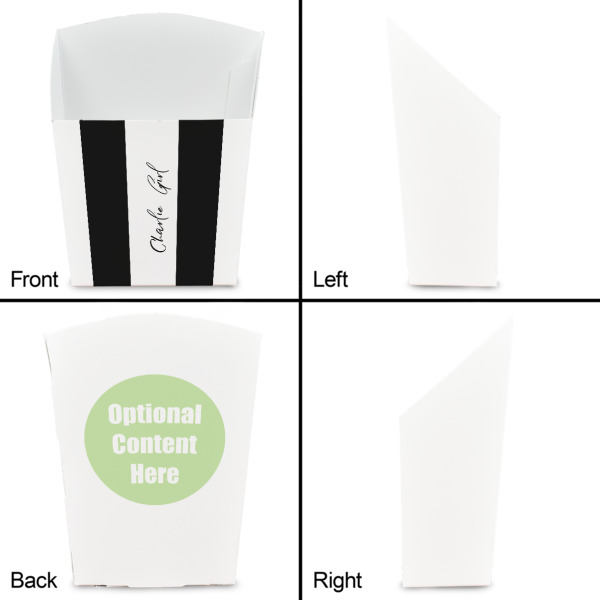 Custom Design - French Fry Favor Box - Front & Back View