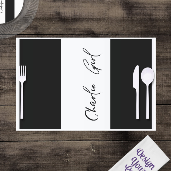 Custom Design - Disposable Paper Placemat - In Context