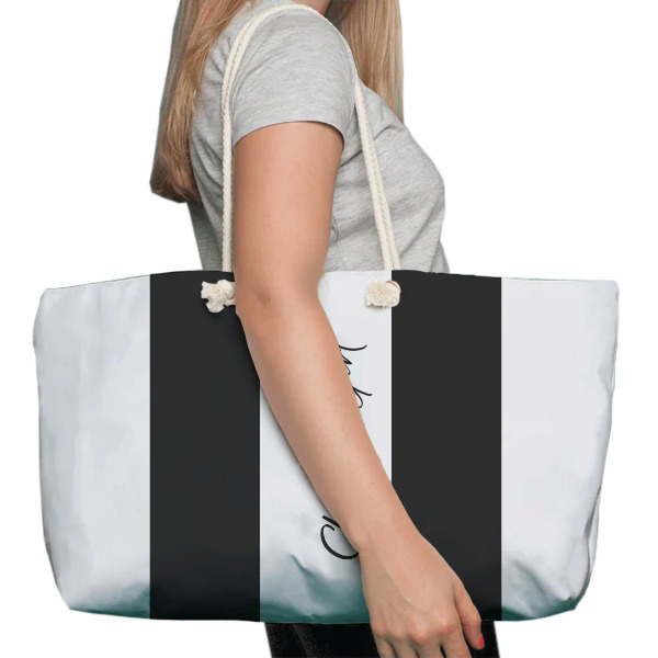Custom Design - Large Rope Tote Bag - In Context View
