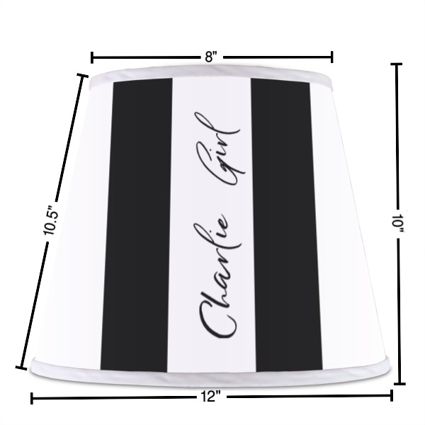 Custom Design - Poly Film Empire Lampshade - Dimensions