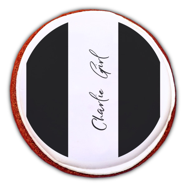 Custom Design - Printed Icing Circle - Large - On Cookie