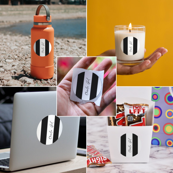 Custom Design - Multipurpose Round Labels - In Context