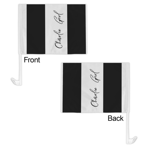 Custom Design - Car Flag - 11" x 8" - Front & Back View