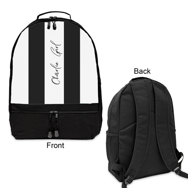 Custom Design - Large Backpack - Black - Front & Back View