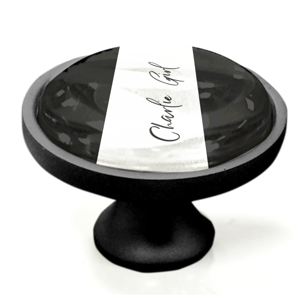 Custom Design - Black Custom Cabinet Knob (Side)