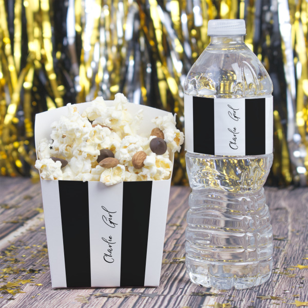 Custom Design - Water Bottle Label - w/ Favor Box