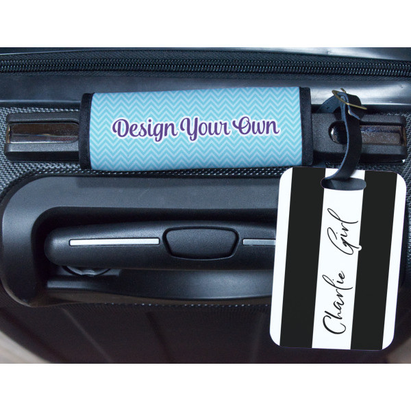 Custom Design - Metal Luggage Tag & Handle Wrap - In Context
