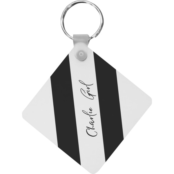 Custom Design Your Own Diamond Plastic Keychain