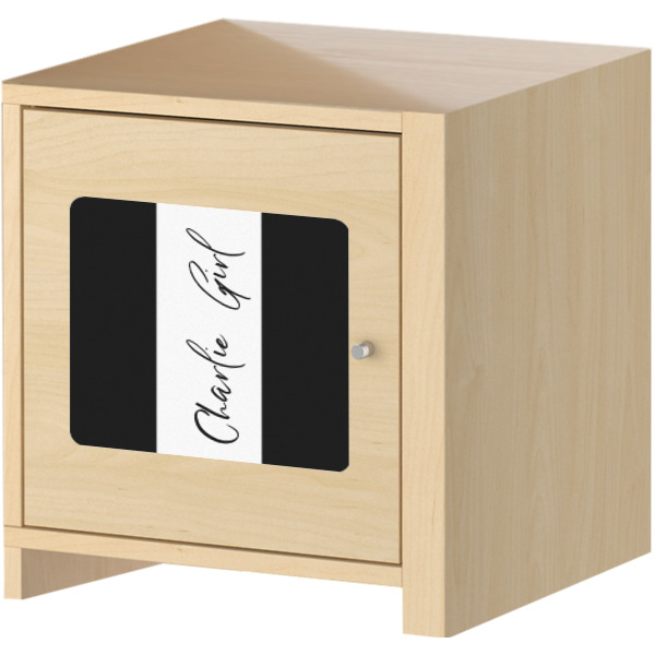 Custom Design - Square Wall Decal on Wooden Cabinet