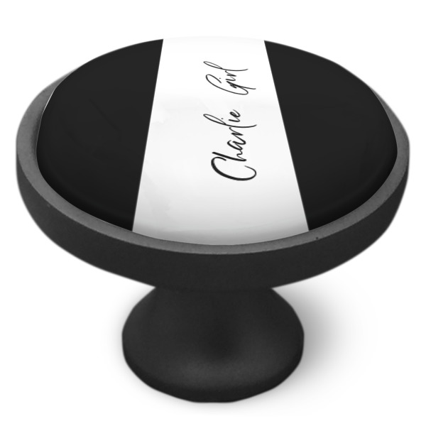 Custom Design - Cabinet Knob - Black - Side