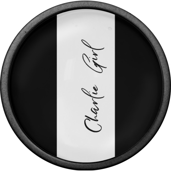 Custom Design - Cabinet Knob - Black - Front