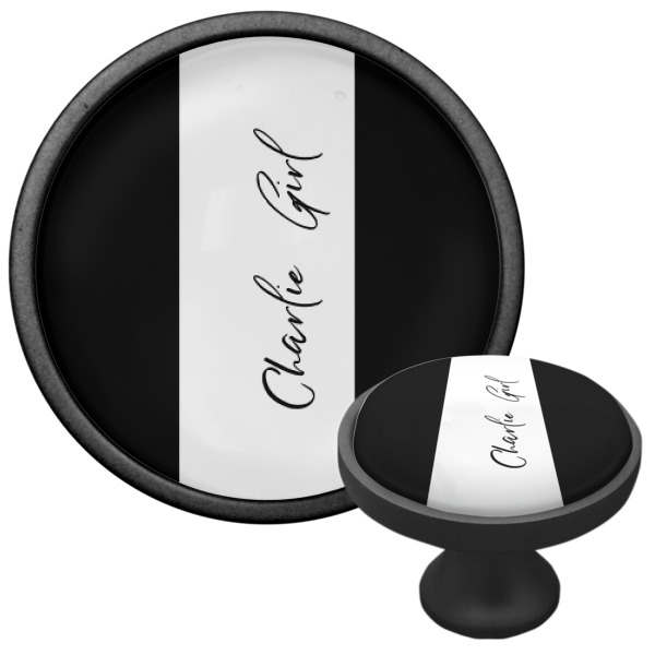 Custom Design - Cabinet Knob - Black - Multi Angle