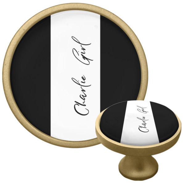 Custom Design - Cabinet Knob - Gold - Multi Angle