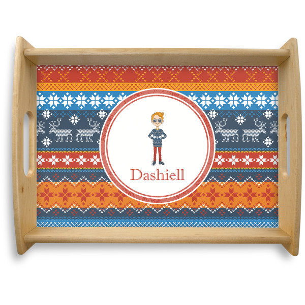 Custom Design Your Own Natural Wooden Tray - Large