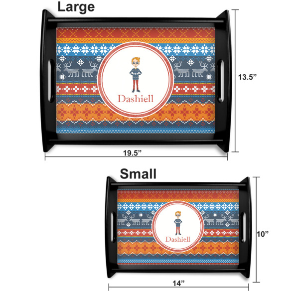 Custom Design - Serving Tray Black Sizes