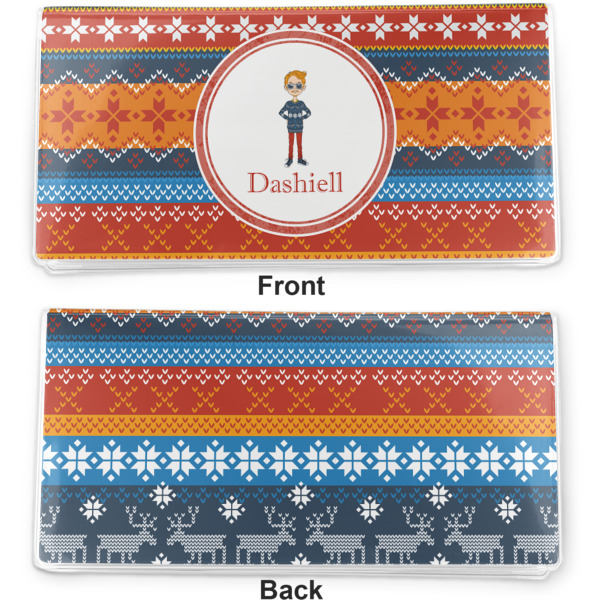 Custom Design - Vinyl Check Book Cover - Front and Back