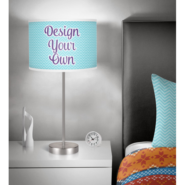 Custom Design - 13" Drum Lampshade - In Room