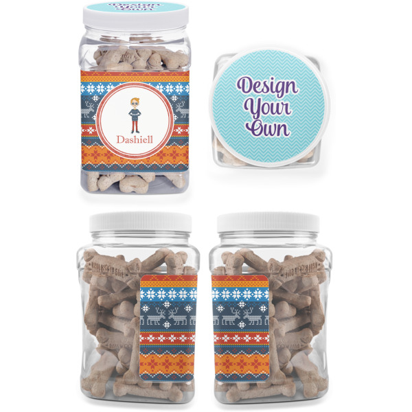 Custom Design - Pet Treat Jar - Multiple Angles