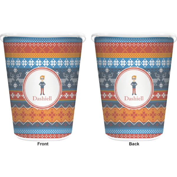 Custom Design - Waste Basket - White - Double Sided - Approval