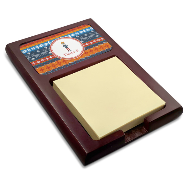 Custom Design Your Own Red Mahogany Sticky Note Holder