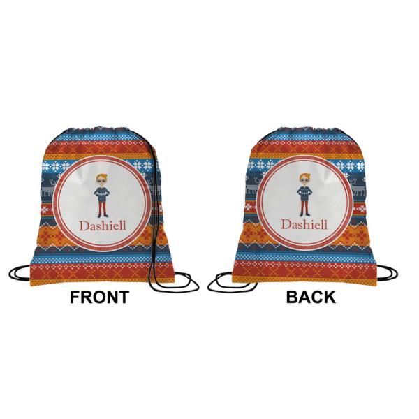 Custom Design - Drawstring Backpack Front & Back Medium