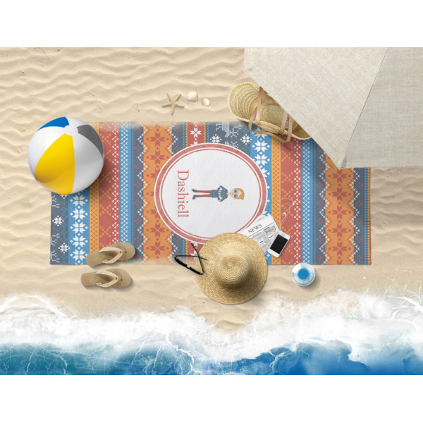 Custom Design - Beach Towel - Lifestyle on Beach