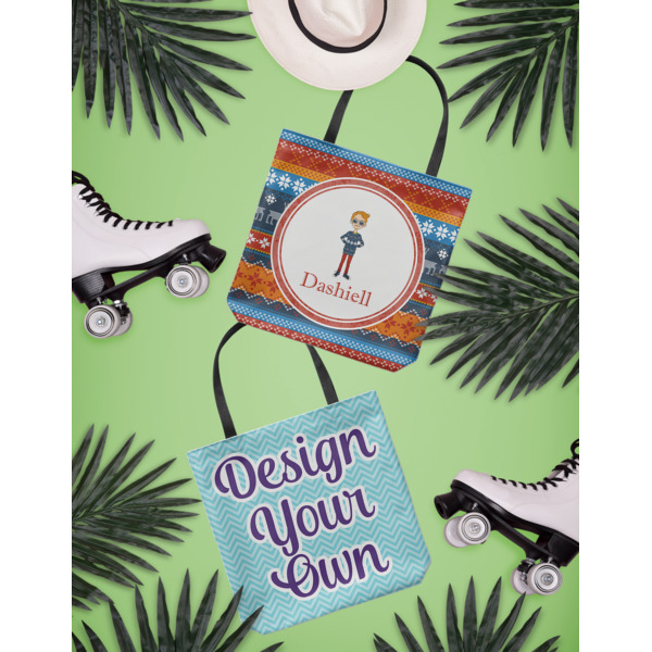 Custom Design - Canvas Tote Lifestyle Front and Back