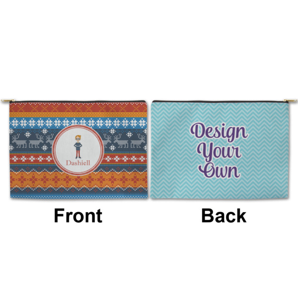 Custom Design - Large Zipper Pouch Approval (Front and Back)