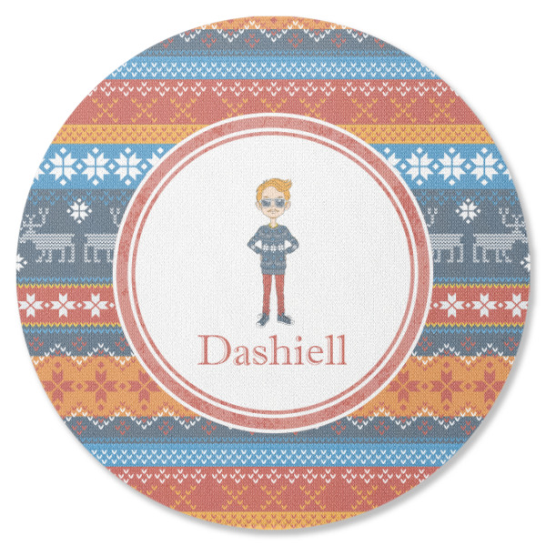 Custom Design - Round Coaster Rubber Back - Single