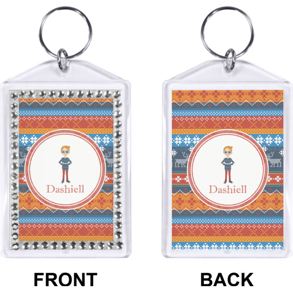 Custom Design - Bling Keychain (Front + Back)