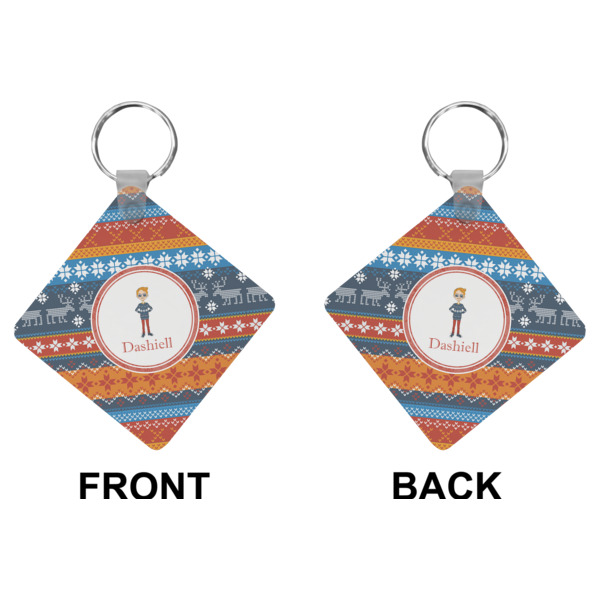 Custom Design - Diamond Keychain (Front + Back)
