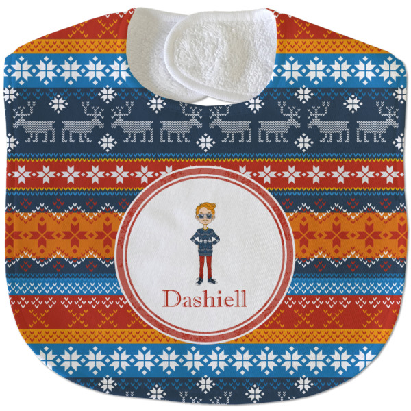 Custom Design - New Baby Bib - Closed and Folded