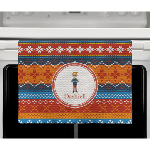 Custom Design - Waffle Weave Towel - Full Color Print - Lifestyle2 Image