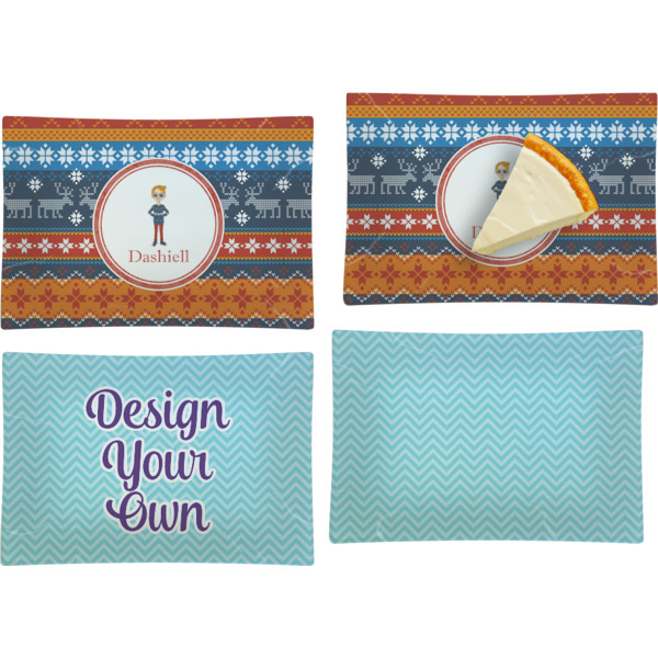 Custom Design - Set of Rectangular Appetizer / Dessert Plates