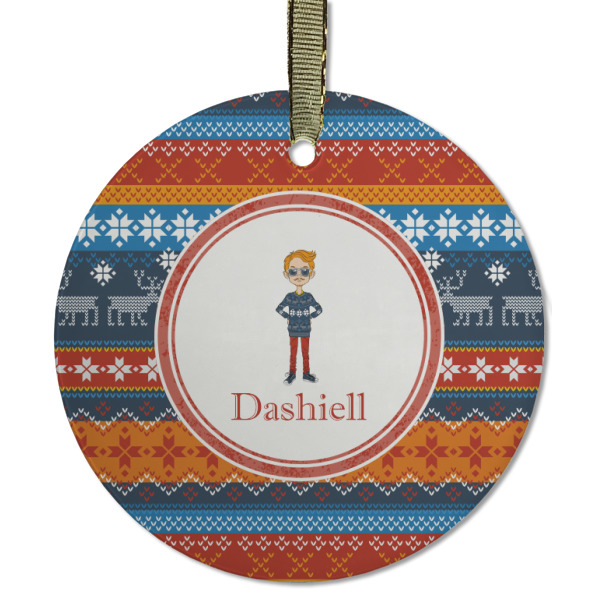 Custom Design - Frosted Glass Ornament - Round